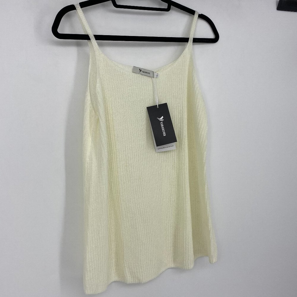 NWT! YIDARTON | Size L. Knit Woven Cami Tank